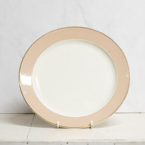 Villeroy & Boch stort fad med lyserød / guld kant - Santos_1
