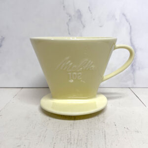 Gult Melitta porcelæns kaffe filter