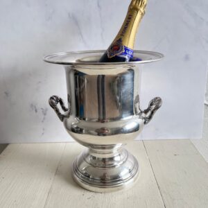 Fransk champagnekøler i forsølvet metal