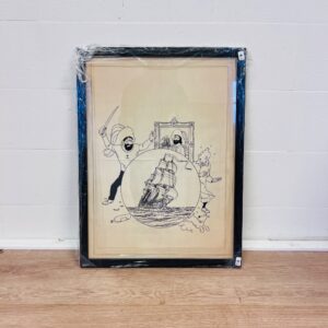 Fransk vintage plakat med Tin Tin