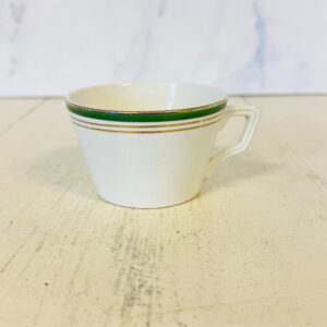 Fransk lille kaffekop med grøn streg fra Digoin